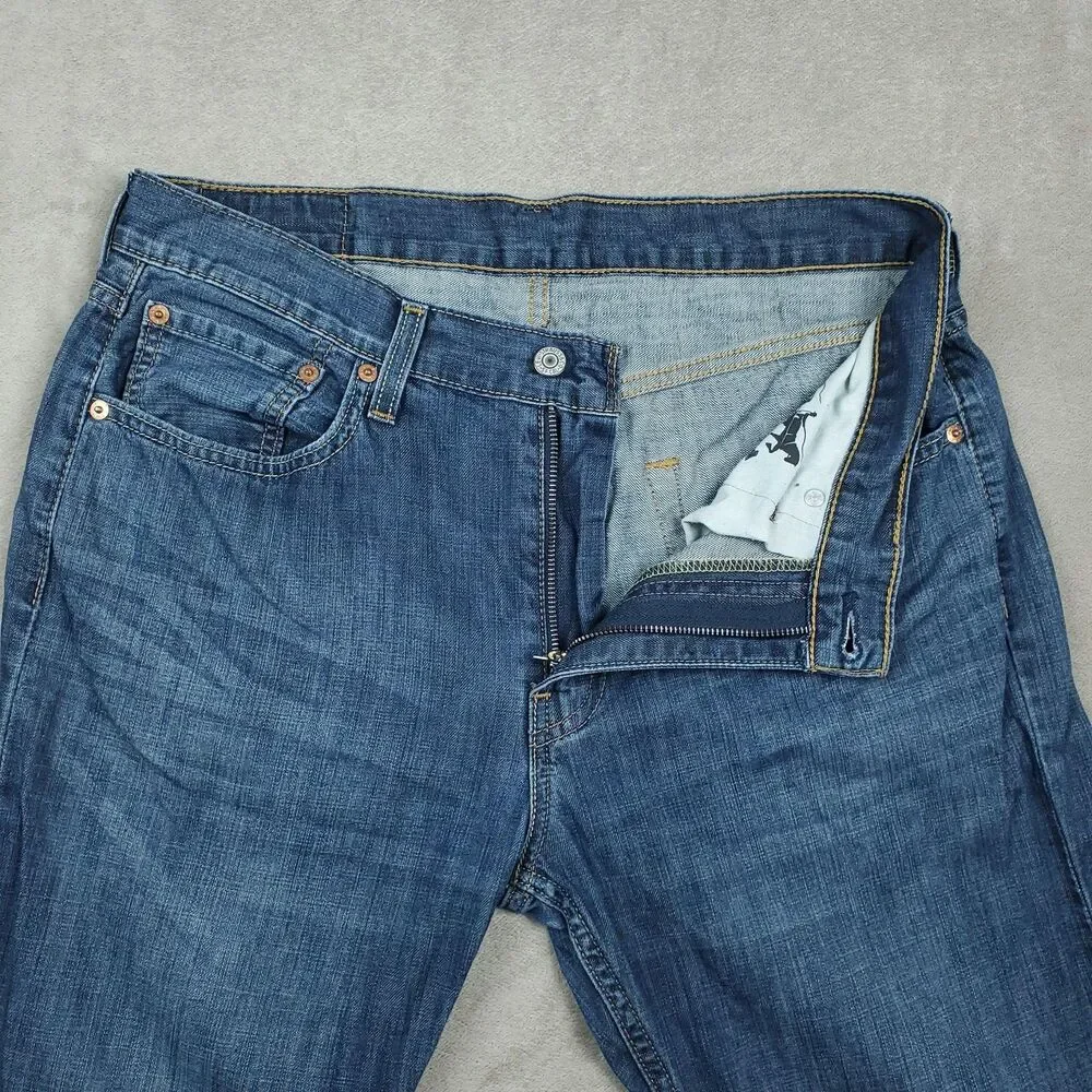 Levis 527 Jeans Mens 32x32 Blue Medium Wash Slim Bootcut Low Rise Zip Fly